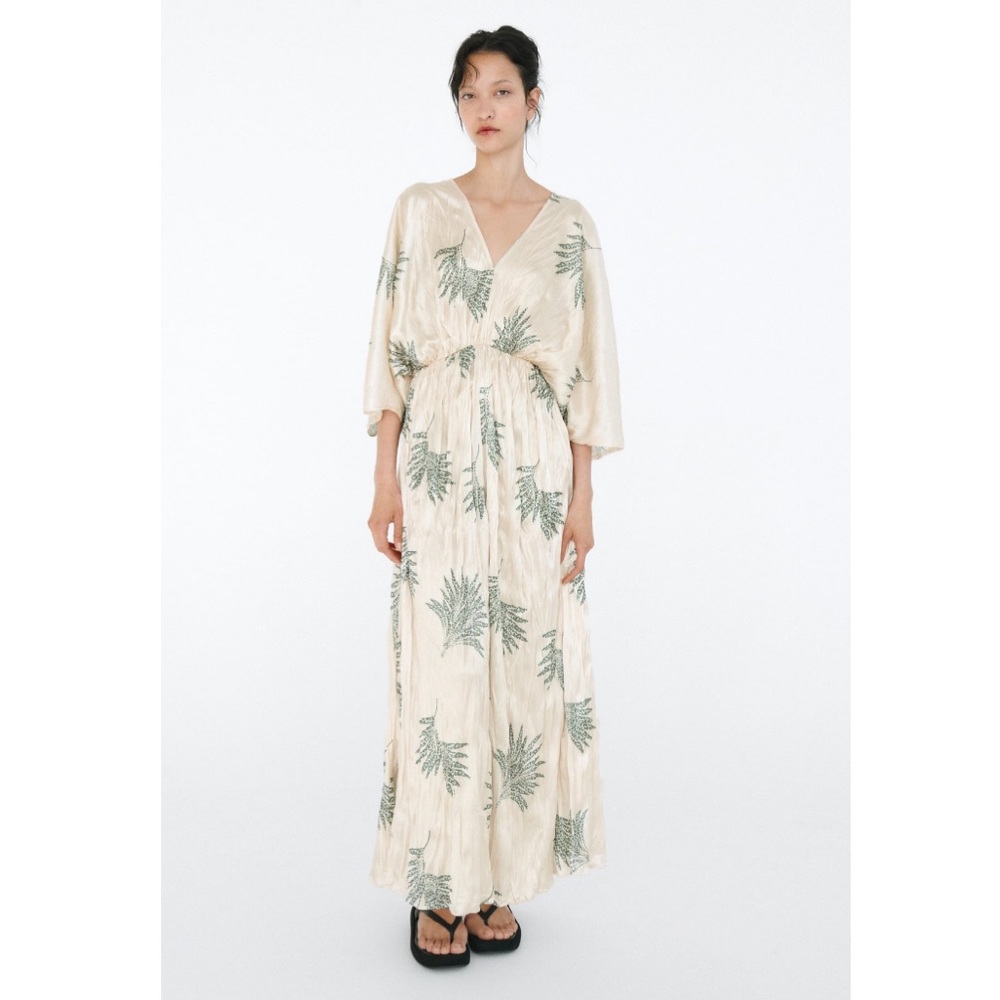 NWT Zara Wrinkled Effect Tie Dye Tunic Dress